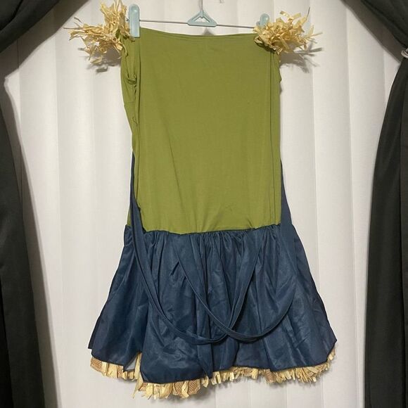 Amscan Sultry Scarecrow blue/green with overalls Halloween costumes, includes br - Picture 5 of 10